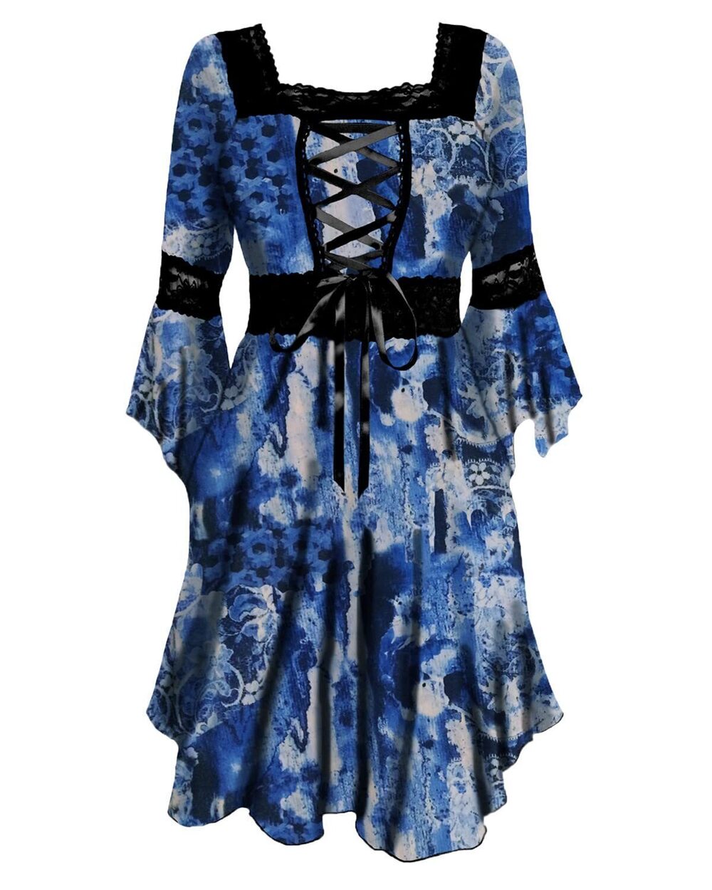 6474 Renaissance Corset Dress: Gothic Victorian Witchy Plus Size Sexy Lace